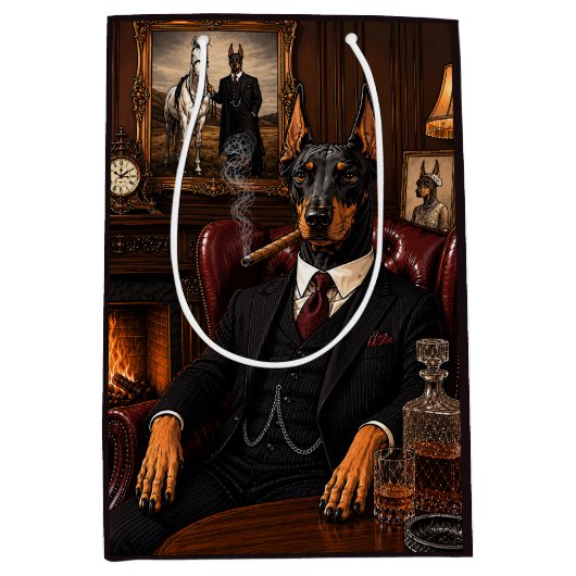 Gangster Dobermann Medium Cadeauzakje (Voorkant)