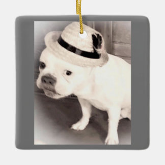 Gangster Franse Bulldog Filthy Animal Christmas Keramisch Ornament
