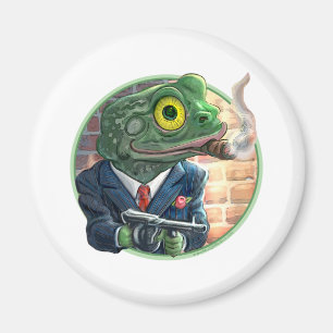 Gangster Frog Magnet