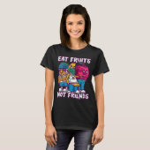 Gangster Fruits Eat Fruits not Friends Vegetarian T-shirt (Voorkant volledig)