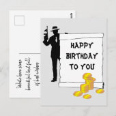 Gangster- Happy Birthday grappig, aanpasbaar Briefkaart (Voorkant / Achterkant)