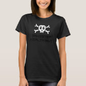 Gangster Health Nut Skull and Cross Bone Word Desi T-shirt (Voorkant)