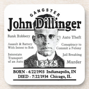 Gangster John Dillinger Drankjes Onderzetter