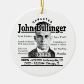 Gangster John Dillinger Keramisch Ornament (Voorkant)