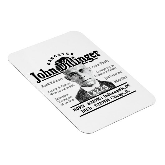 Gangster John Dillinger Magneet (Rechterzijde)
