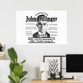 Gangster John Dillinger Poster (Thuiskantoor)