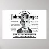 Gangster John Dillinger Poster (Voorkant)