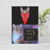 Gangster kattenkat kaart (Staand voorkant)