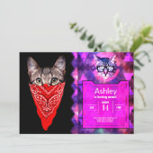 Gangster kattenkat kaart (Staand voorkant)