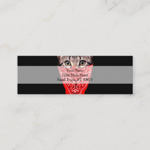 Gangster kattenkat mini visitekaartje