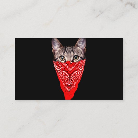 Gangster kattenkat visitekaartje (Achterkant)