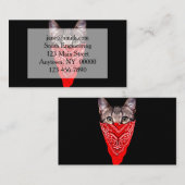 Gangster kattenkat visitekaartje (Voorkant / Achterkant)