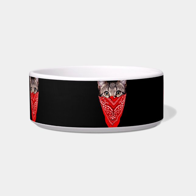 Gangster kattenkat voerbakje (Voorkant)