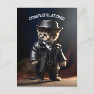 Gangster Kitten Briefkaart