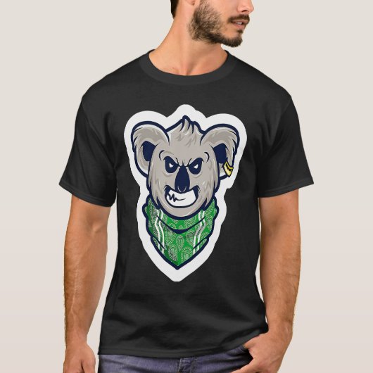 Gangster Koala Bear Cool Gas Mask Fluffy Animal Au T-shirt (Voorkant)