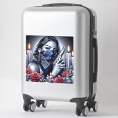 Gangster Meisje Hip Hop chicano kunst Design Sticker (Koffer)