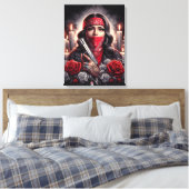 Gangster Meisje Hip Hop chicano kunst grafisch Canvas Afdruk (Insitu (Slaapkamer))