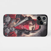 Gangster Meisje Hip Hop chicano kunst grafisch iPhone Hoesje (Achterkant horizontaal)