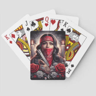 Gangster Meisje Hip Hop chicano kunst grafisch Pokerkaarten
