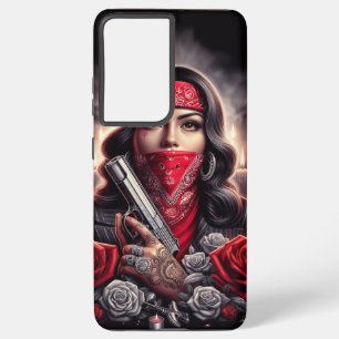 Gangster Meisje Hip Hop chicano kunst grafisch Samsung Galaxy Hoesje