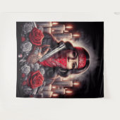 Gangster Meisje Hip Hop chicano kunst grafisch Wandkleed (Voorkant (horizontaal))