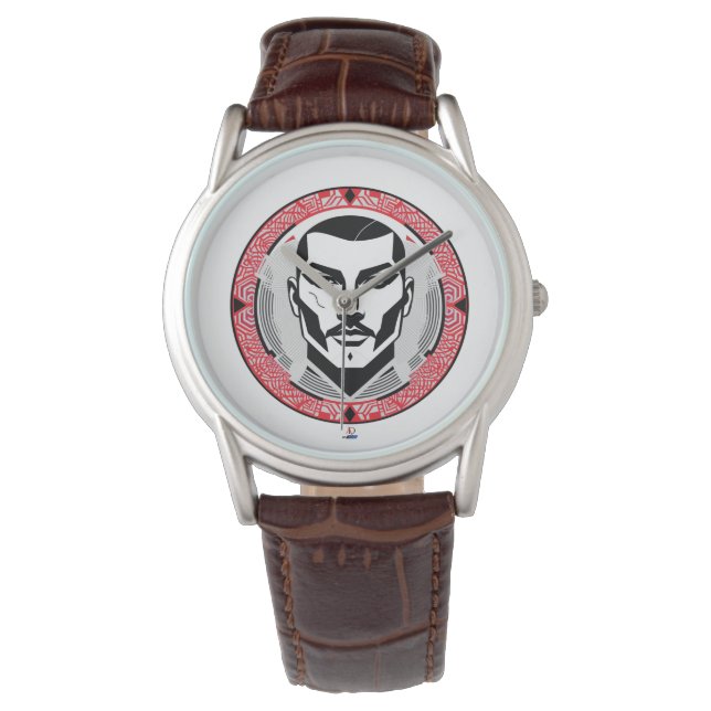 Gangster mit Narbe Design Horloge (Voorkant)