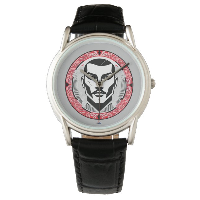 Gangster mit Narbe Design Horloge (Voorkant)