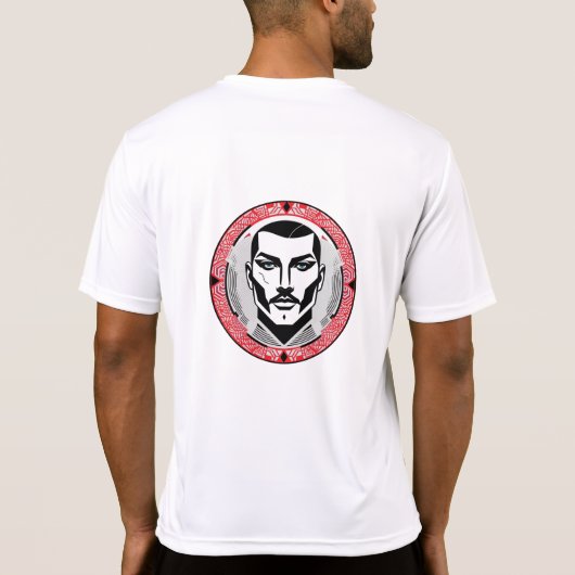 Gangster mit Narbe Design T-shirt (Achterkant)