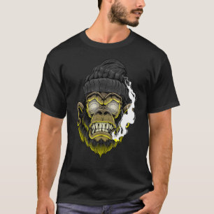 Gangster Monkey Edgy Aesthethetische Streetkleding T-shirt
