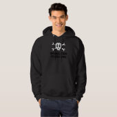 Gangster Musician Skull and Cross-Bone Word Design Hoodie (Voorkant volledig)