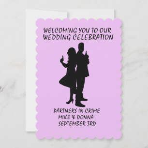 GANGSTER PISTOLEN THEMA WEDDING INVITATIONS KAART