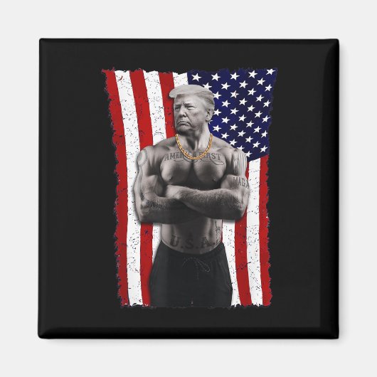 Gangster Pro Donald Trump Tattoo Republikein Ameri Magneet (Voorkant)