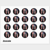 Gangster Pro Donald Trump Tattoo Republikein Ameri Ronde Sticker (Vel)
