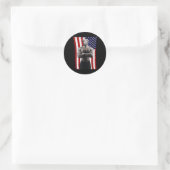 Gangster Pro Donald Trump Tattoo Republikein Ameri Ronde Sticker (Tas)