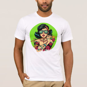 Gangster Queen Tatoeagekunst – Stoere Vrouwen T-shirt