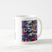 Gangster rapper urbane graffiti straatkunst koffiemok (Voorkant rechts)