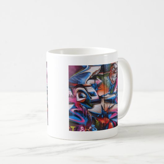 Gangster rapper urbane graffiti straatkunst koffiemok (Voorkant rechts)