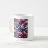 Gangster rapper urbane graffiti straatkunst koffiemok (Voorkant links)