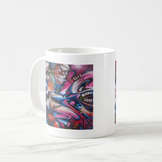 Gangster rapper urbane graffiti straatkunst koffiemok (Voorkant links)