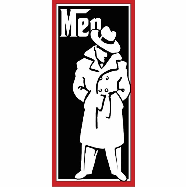  Gangster Restroom plaque - mannen kamer Fotobeeldje Ornament (Voorkant)