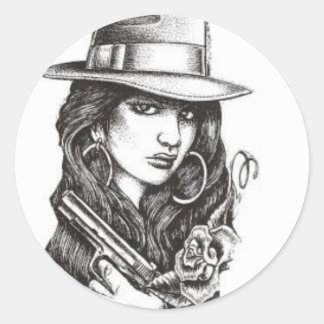 gangster ronde sticker