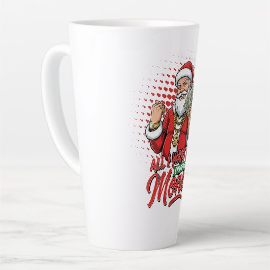 Gangster Santa All I Want For Christmas Is Money Latte Mok (Linkerhoek)