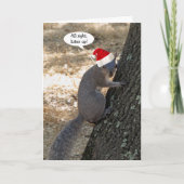 Gangster Santa Squirrel Christmas Kaart (Voorkant)