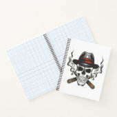 Gangster schedel met hoed notitieboek (Binnen)