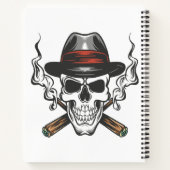 Gangster schedel met hoed notitieboek (Achterkant)