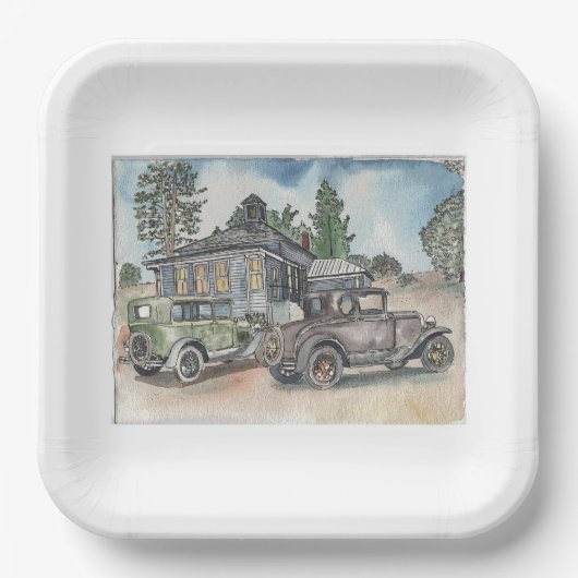 gangster-schuilplaats papieren bordje (Voorkant)