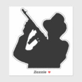 gangster silhouet sticker (Vel)