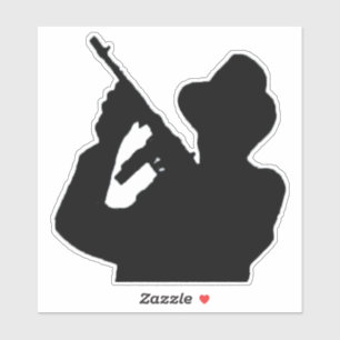 Gangster Silhouette Sticker