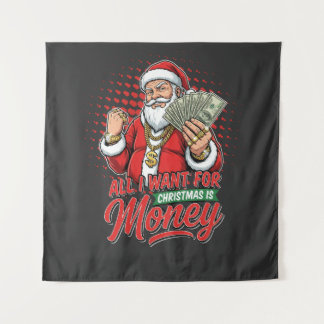 Gangster Sinterklaas: alles wat ik voor kerstmis w Wandkleed