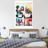 gangster strips maffiabaas slaat Henchman Canvas Afdruk (Insitu (Slaapkamer))